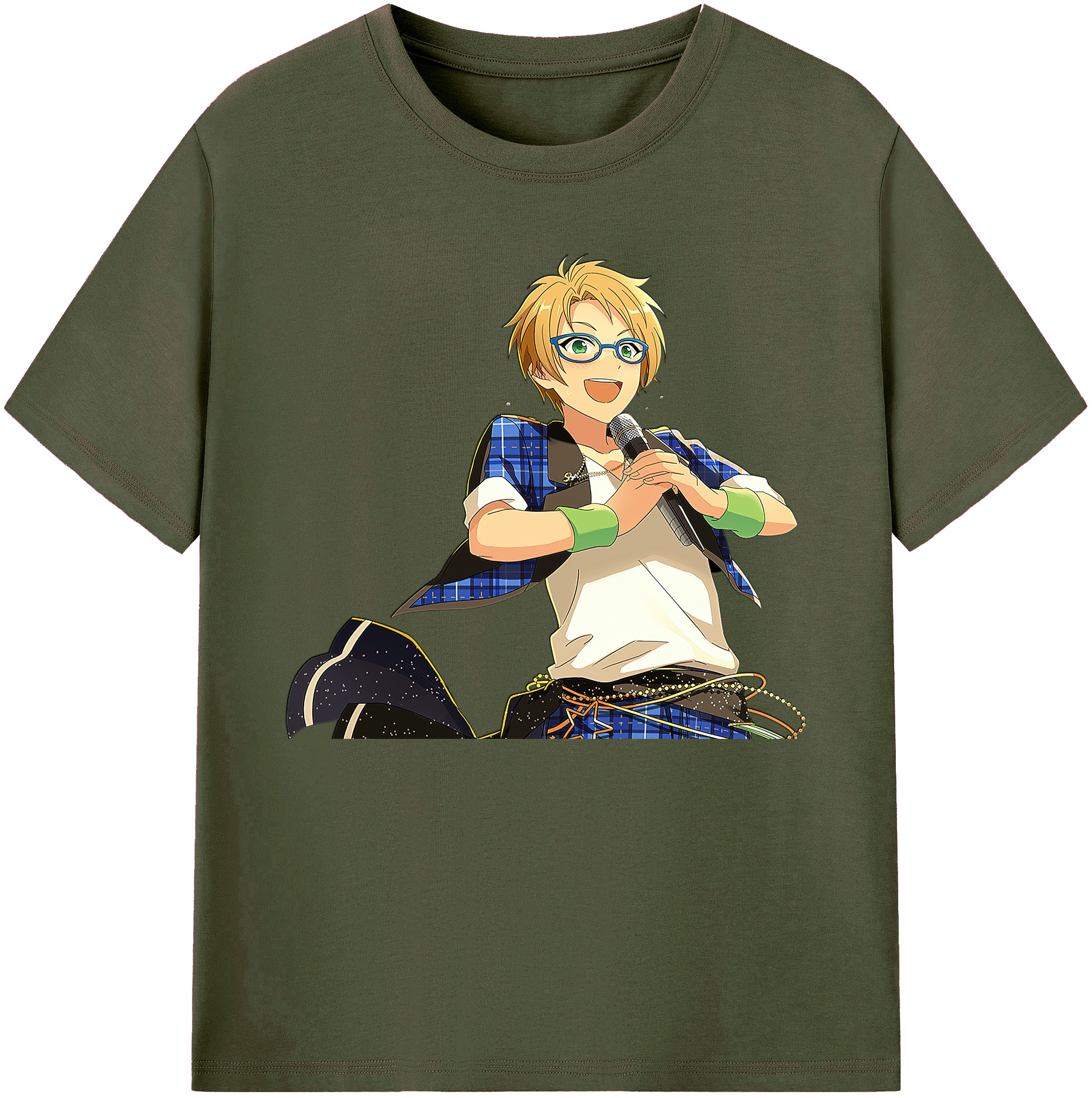 （画像用） あんさんぶるスターズ! Ensemble Stars 綿100％ メンズ半袖Tシャツ｜肌触りやわらか＆通気性